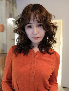 トッド(tod) レイヤーカット/オリーブベージュ/ブリーチなしダブルカラー