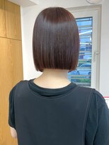 ソワ 北千住(soi)&nbsp;縮毛矯正ボブ×切りっぱなしボブ×チョコレートブラウン