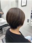ショートヘア/暗めカラー/グランマッシュ/鎌取/市川いづみ