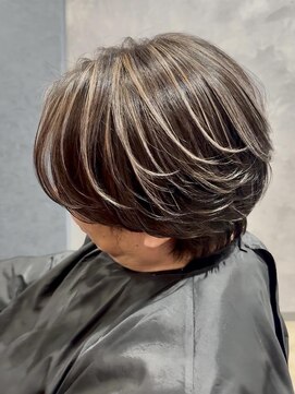 ラビマーニ 箕面店(Labimani) 白髪ぼかしハイライト×メンズカット