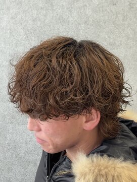 ビカムメンズヘアー 栄店(become men's hair) ブラウンカラー／シャドウパーマウルフ