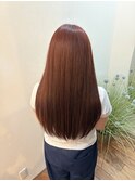 透明感カラー×オレンジピンク