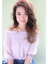 ヘアーアンドメイク シーク 吉祥寺(HAIR&MAKE SeeK) 『メルトカラー×かきあげバング』ロングウェーブ