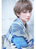 アッシュベージュショートボブ　透明感　【池袋】