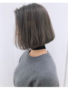 ノク(nok) ブルージュボブ_大人ガーリーダークアッシュ似合わせカット