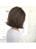 外国人風ハイライト×切りっぱなしボブ