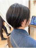 【襟付きの服でも大丈夫】襟足すっきり黒髪ショート♪