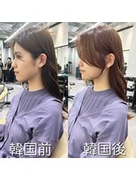 ロンドプロフィール 浦和(Lond profil)&nbsp;韓国顔まわりシースルー前髪チョコレートカラー【浦和】