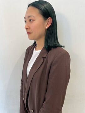 バディヘア イクス(BUDDY HAIR exx) ブリーチカラー　グリーンカラー