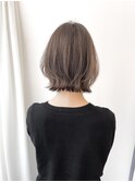くびれ×ボブ×ライトベージュ くせ毛の方は縮毛矯正