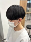 黒髪マッシュナチュラルマッシュメンズヘア韓国ツーブロック