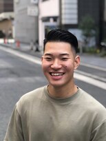 ルドローブラントオオサカ(LUDLOW BLUNT Osaka)&nbsp;【LUDLOW BLUNT】ハードパート 七三分けフェードカット バーバー