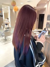 ヘアーアンドメイク ブロッサム 志木南口店(HAIR&MAKE Blossom) レッドブラウンブリーチ無しダブルカラー志木新座髪質改善美髪