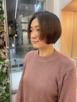 エヌ ドット ヘアープラス ミラクルヘアー(n. HAIR) マッシュショートボブ×ベージュ