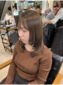 外ハネレイヤー　ボブレイヤー　ミディアム外ハネ