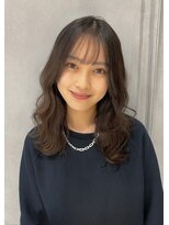 ハーフアンドハーフ(HALF and HALF)&nbsp;顔周りカット・ゆるふわカール・ナチュラルブラウン