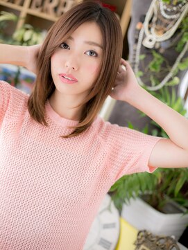 カバーヘア ブリス 上尾西口店(COVER HAIR bliss) インナーカラー艶感ストレートレイヤーカットh3上尾20代30代40代