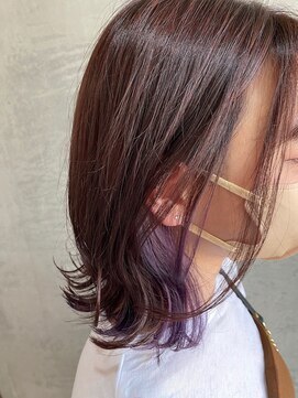 ニキ ヘアー ネイル 子安店(niki hair, nail) インナカラーバイオレット