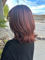 美容室 ビ フェスカ(B FESCA)&nbsp;ハイライト/ピンク/４０代５０代/白髪ぼかし