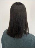 ダークカラー ミディアム 縮毛矯正 髪質改善ストレート 20代