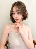 ハイライト白髪ぼかしダブルカラーインナーカラーショートボブ