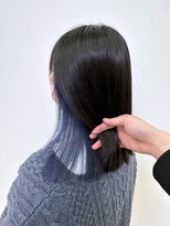 アッシュ 十日市場店(Ash)&nbsp;インナーカラー ネイビーブルー