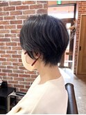 マッシュショートおしゃれ女子ウルフヘア外ハネボブレイヤーボブ