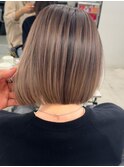 ハイライトバレイヤージュダブルカラーケアブリーチ20代30代