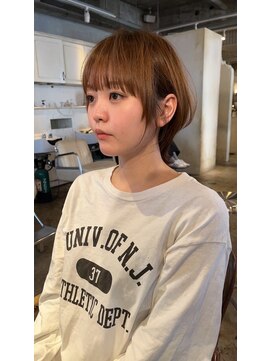 髪質改善と縮毛矯正の専門店 サンティエ(scintiller) 大人綺麗な小顔襟足スッキリショートボブ　30代40代50代鹿児島