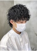 メンズロングニュアンスパーマフェザーパーマメンズミディアム