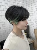マッシュショート×インナーカラー