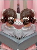 【ヘアセット】ツインお団子/カジュアルアレンジ/梅田駅