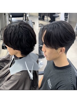 リベル(LIBER) 曲がる縮毛矯正/メンズ縮毛矯正/センターパート/毛流れ/八王子