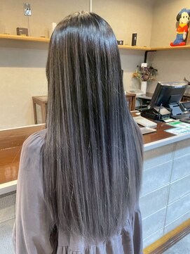 ヘアプレイスソル (HAIR PLACE SoL) ハイライトカラー/ストレートロング/グレージュカラー