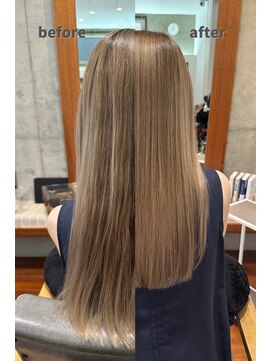 ヘアースタジオ ゼン カロン(Hair studio Zen kalon) アッシュブロンド×脱白髪染め×ロング20代30代40代50代