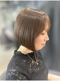 【似合わせボブ】くすみベージュ/髪質改善カラー/刈り上げボブ
