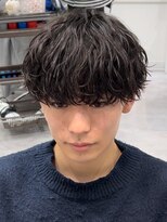 オーシャントーキョー 仙台(OCEAN TOKYO)&nbsp;黒髪ショートツーブロックマッシュメンズパーマ眉毛仙台