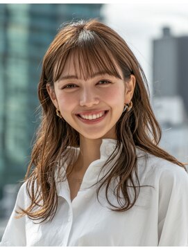 ルシードスタイル アウラ 松戸市五香(LUCIDO STYLE Aura) 愛されゆるふわロングレイヤー#ココアブラウン #ラウンドバング