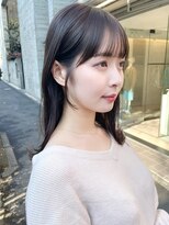 ノラ ヘアーサロン(NORA HAIR SALON) ナチュラル小顔前髪あり後れ毛サイドバング結べるボブくびれヘア