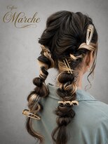 美容室 マルシェ 【岡谷市イルフプラザ1F/美容室マルシェ】_ツイン編みおろし