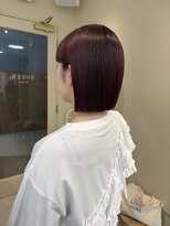 シア 北千住店(SHEER)&nbsp;ぱつっとボブ/ワインレッドカラー/SHEER北千住店