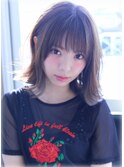 グレーパール☆外はねミディアム☆2
