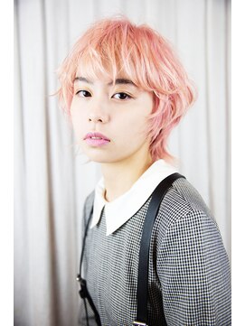 カムジーヘッド(COMEGHEAD) ショートレイヤー×ピンクウルフ【熊本/南区/平成/平成駅】