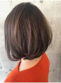 グレージュレイヤカットショート40代50代