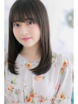 ミック ヘアアンドメイク アップ 駒込店(miq Hair&Make up) しっとりレトロ黒髪♪大人かわいいナチュラルストレート