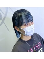 テクライズ 豊橋店(TECHRISE)&nbsp;インナーカラーシャーベットブルー☆１０代２０台