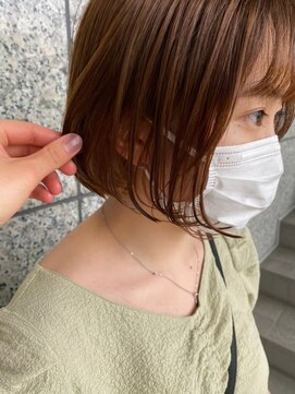 イオエ(ioe) 黒髪/ボブルフ/ネビージュ/小顔/ワンレン/髪質改善/グレージュ