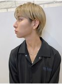 韓国ハイトーンマッシュヘア ベージュセンターパート t1013