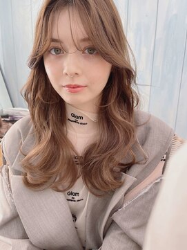 バイオレット 表参道店(Violet) 韓国ベージュブラウン大人ロングレイヤーヘルシーウェーブ