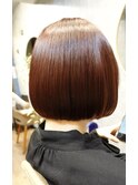 ミニボブ×レッドブラウン